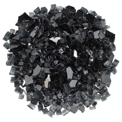 American Fireglass 1/2" Black Reflective Fire Glass