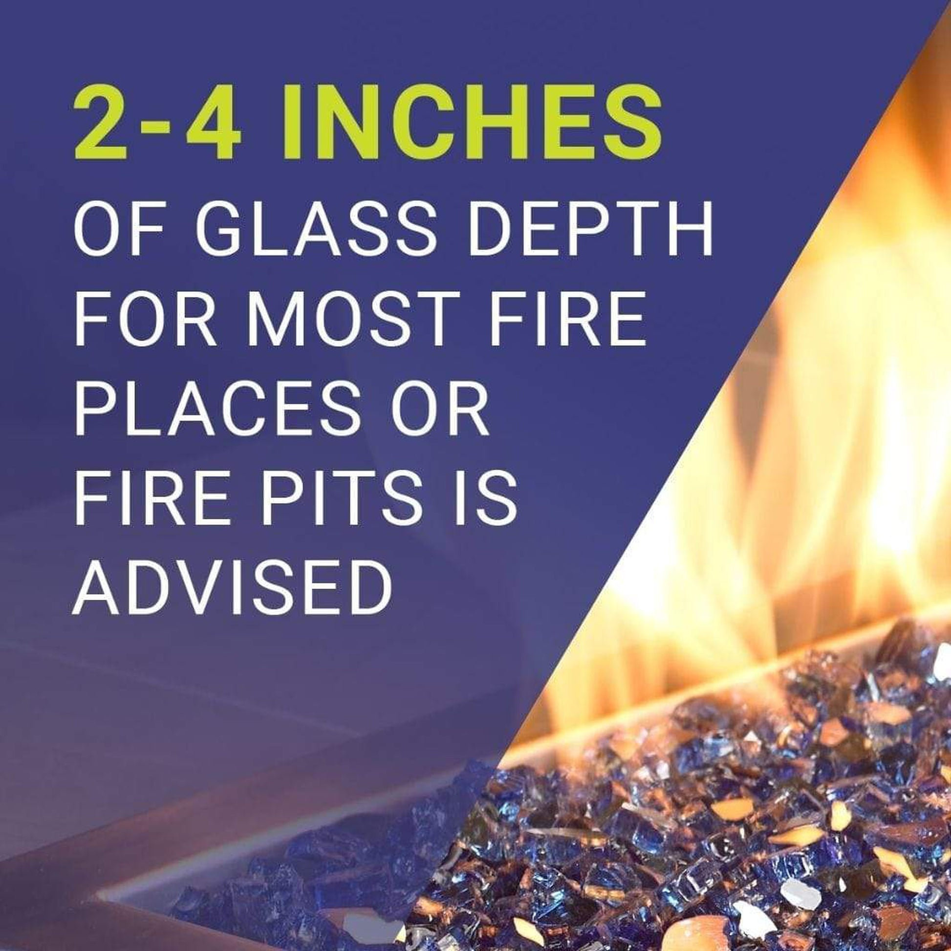 American Fireglass 1/2" Cobalt Fire Glass
