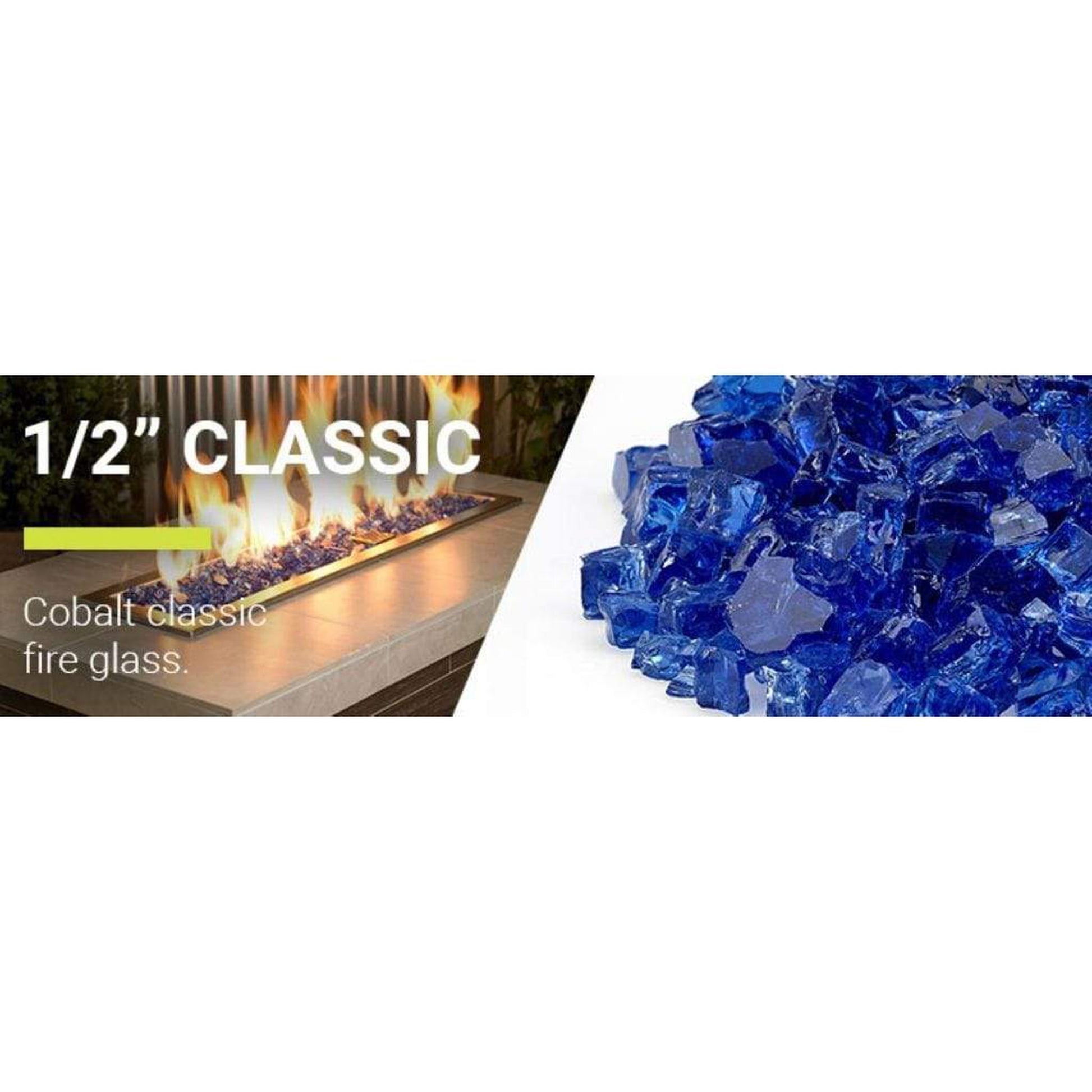 American Fireglass 1/2" Cobalt Fire Glass