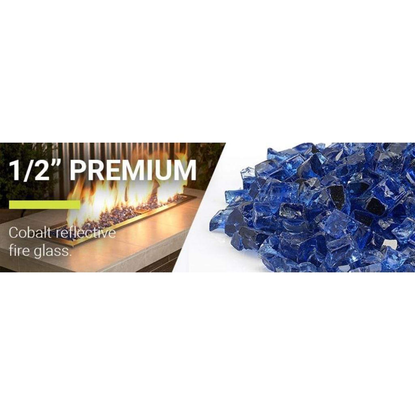 American Fireglass 1/2" Cobalt Reflective Fire Glass