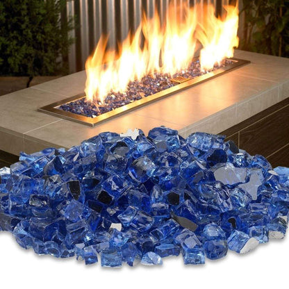 American Fireglass 1/2" Cobalt Reflective Fire Glass