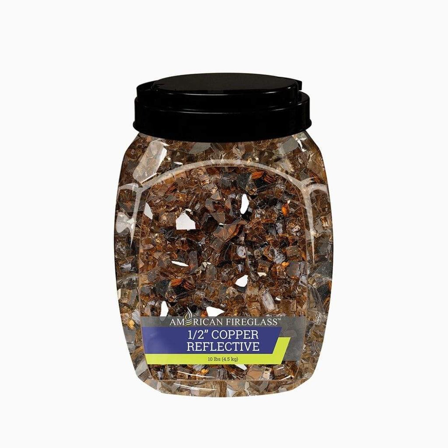 American Fireglass 1/2" Copper Reflective Fire Glass