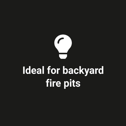 American Fireglass 12" Double-Ring Round Black Steel Burner with a 1/2" Inlet