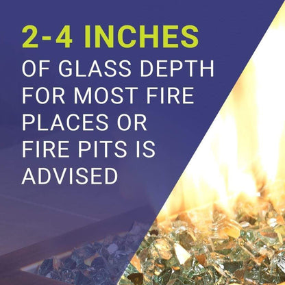 American Fireglass 1/2" Evergreen Reflective Fire Glass
