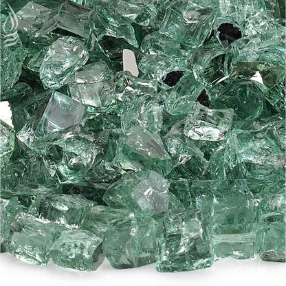 American Fireglass 1/2" Evergreen Reflective Fire Glass