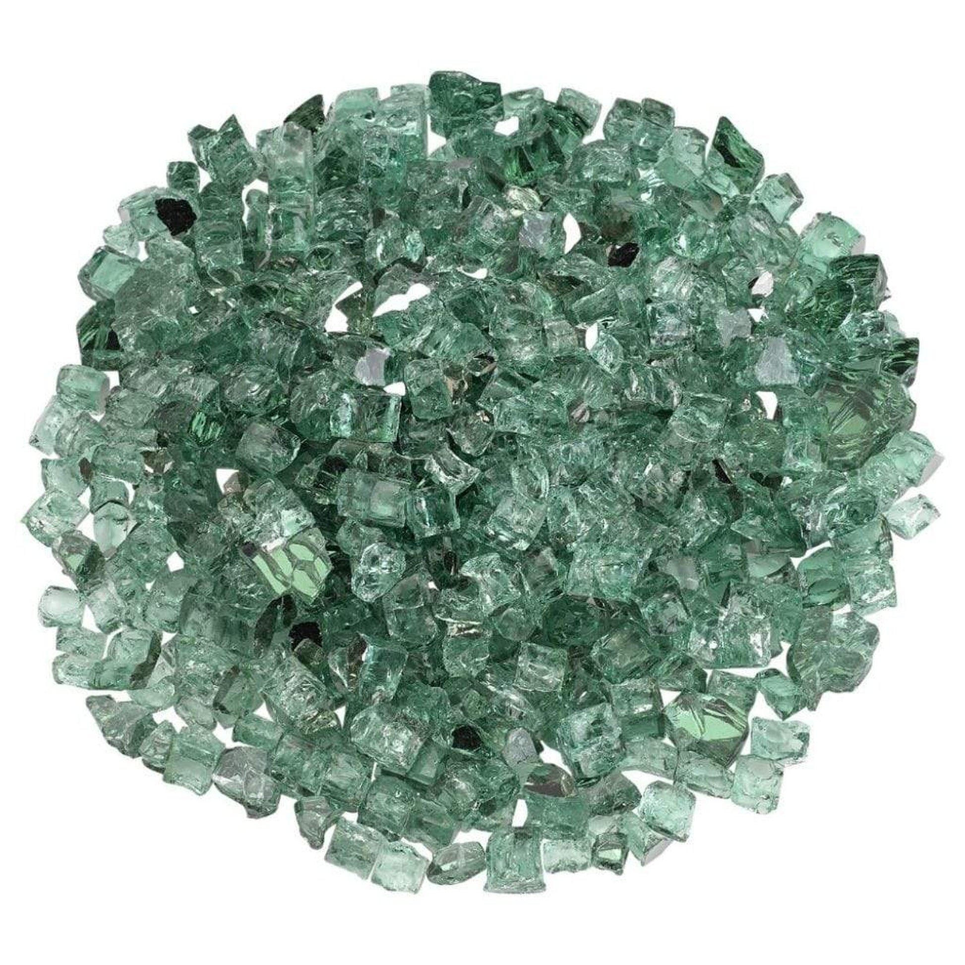 American Fireglass 1/2" Evergreen Reflective Fire Glass