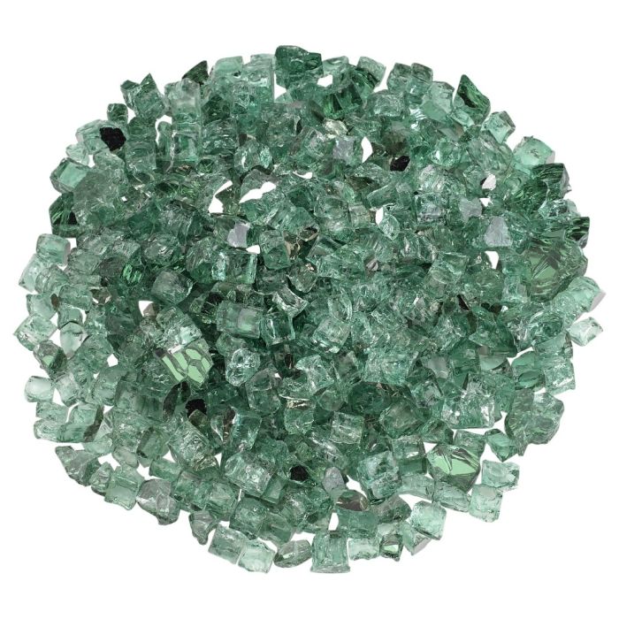 American Fireglass 1/2" Evergreen Reflective Fire Pit Glass (10 lbs in Bag)