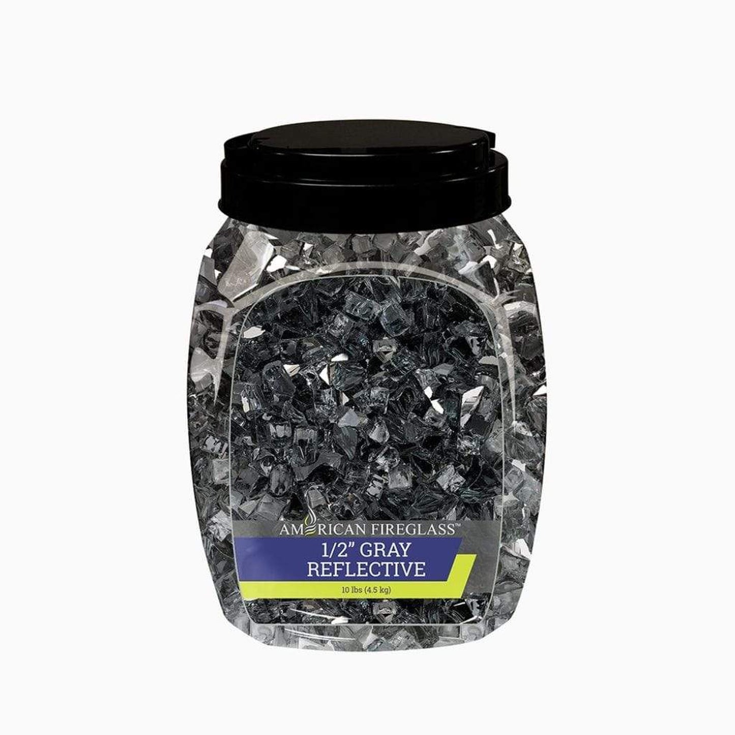American Fireglass 1/2" Gray Reflective Fire Glass