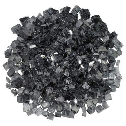 American Fireglass 1/2" Gray Reflective Fire Glass