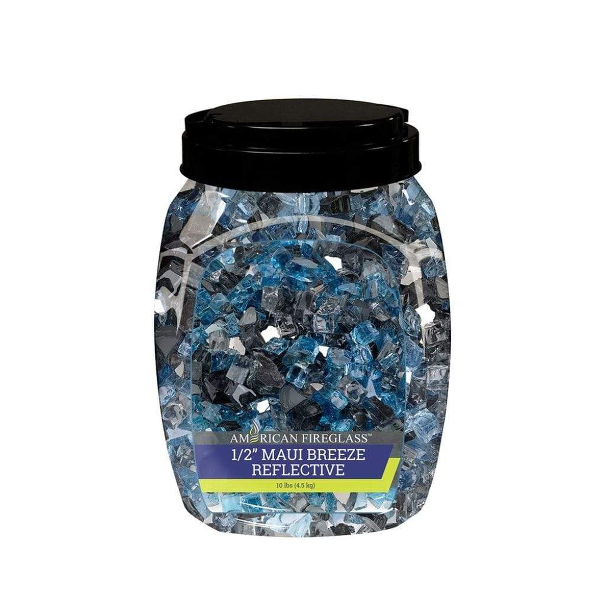 American Fireglass 1/2" Maui Breeze Reflective Pre-Mixed Fire Glass