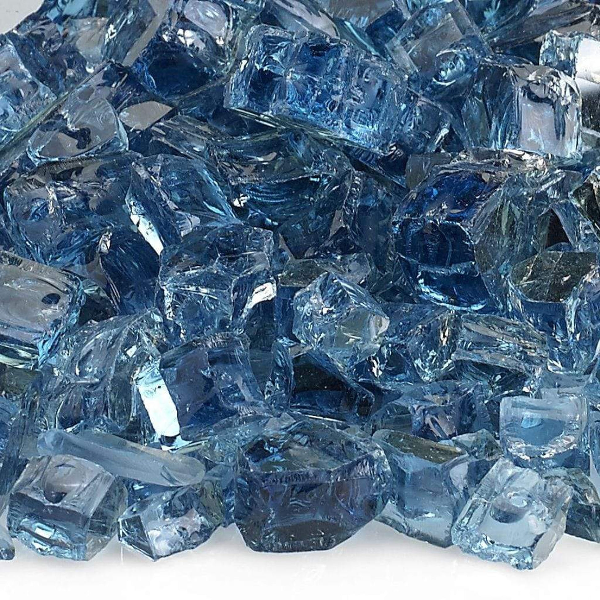 American Fireglass 1/2" Pacific Blue Reflective Fire Glass
