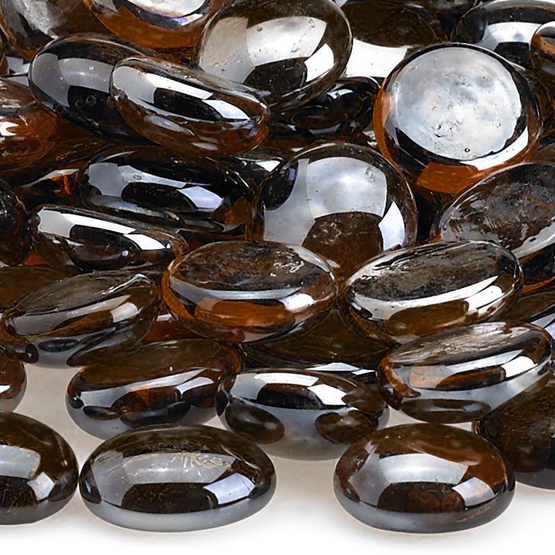 American Fireglass 1/2" Root Beer Luster Fire Beads (10 lbs in Jar)