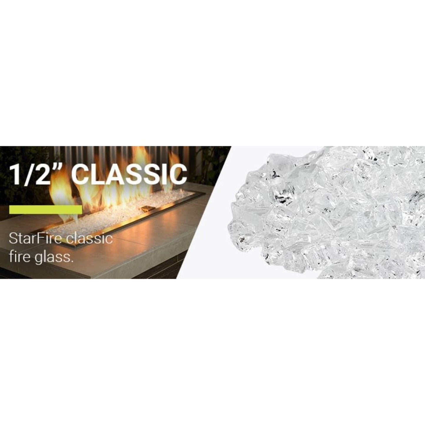 American Fireglass 1/2" StarFire Fire Glass