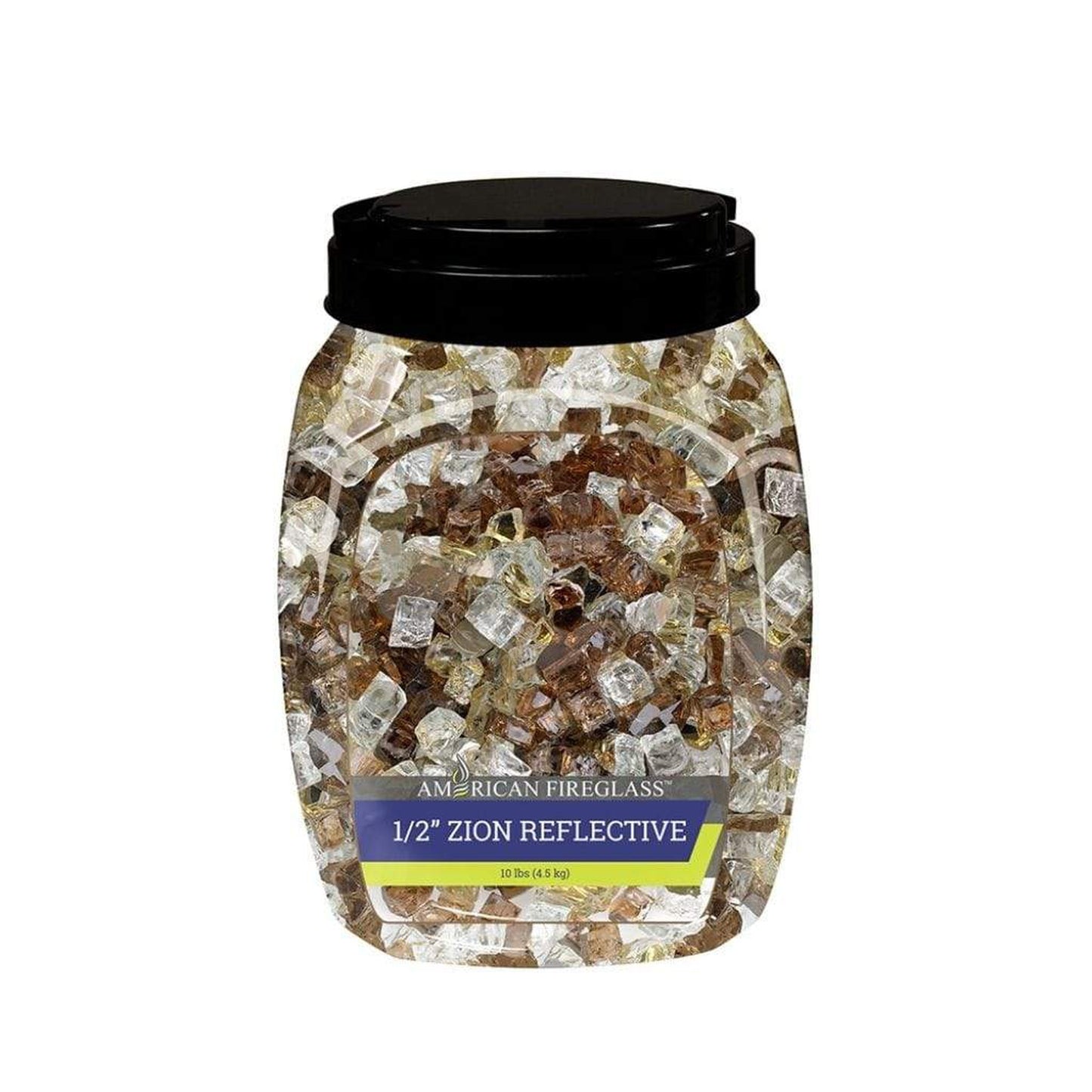 American Fireglass 1/2" Zion Reflective Pre-Mixed Fire Glass