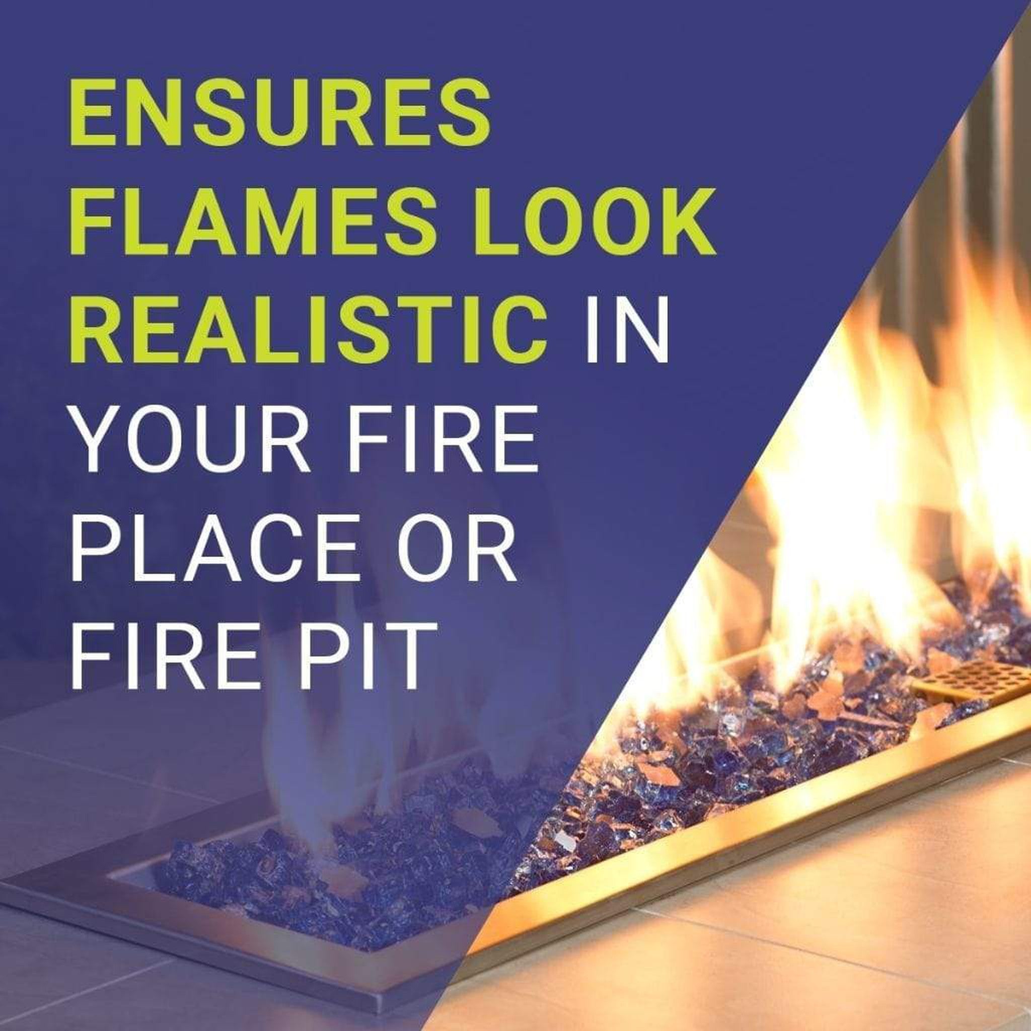 American Fireglass 12" x 6" Stainless Steel H-Style Burner - Natural G