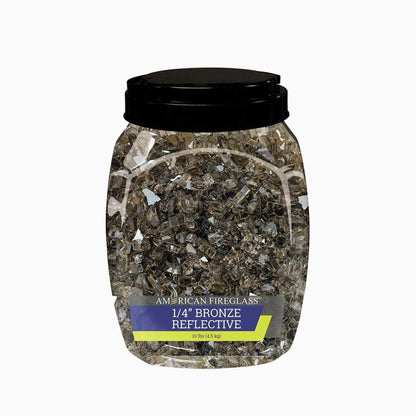 American Fireglass 1/4" Bronze Reflective Fire Glass