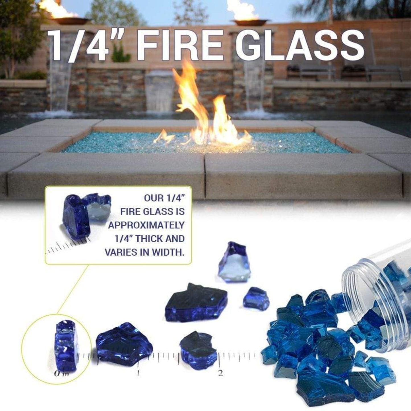American Fireglass 1/4" Bronze Reflective Fire Glass