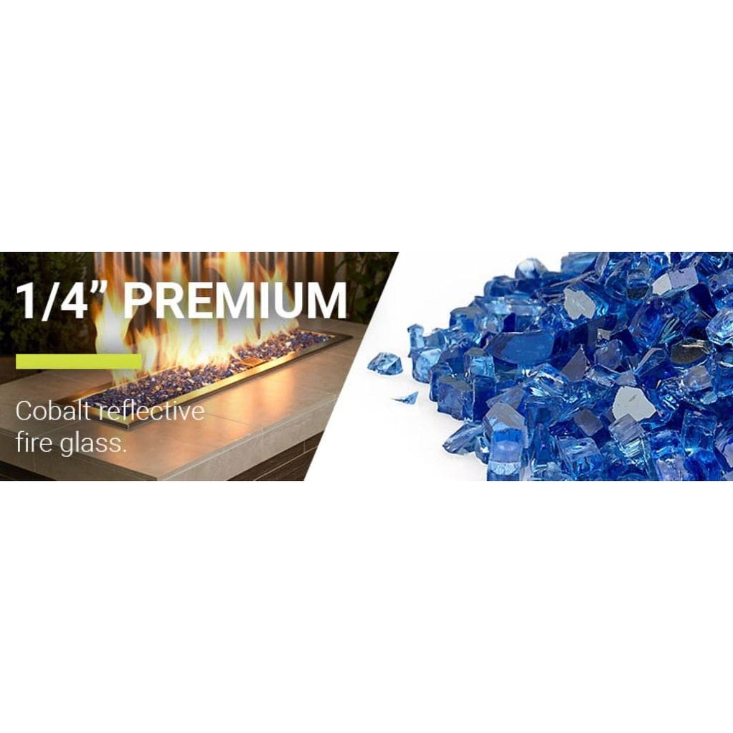 American Fireglass 1/4" Cobalt Reflective Fire Glass