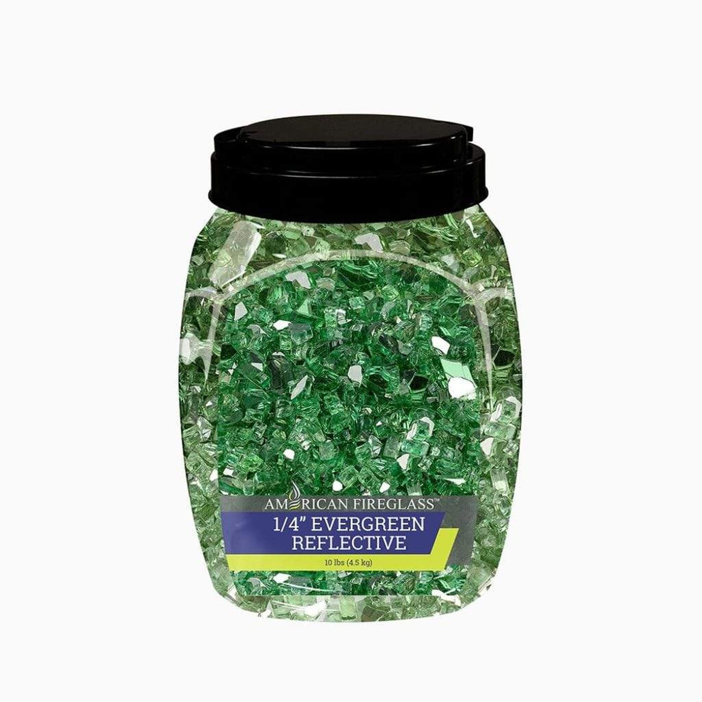 American Fireglass 1/4" Evergreen Reflective Fire Glass