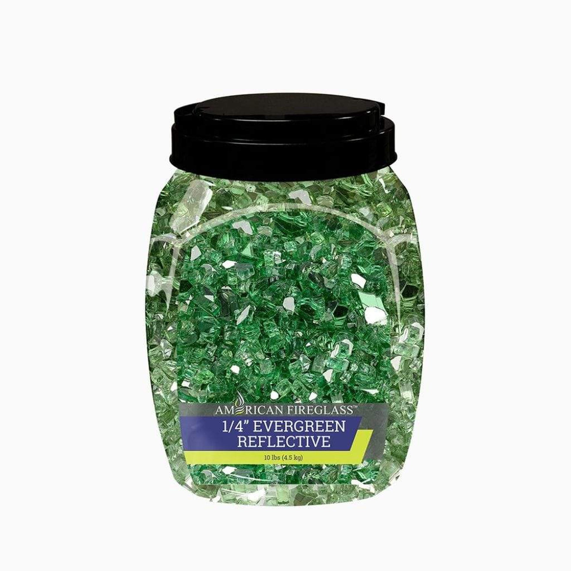 American Fireglass 1/4" Evergreen Reflective Fire Glass