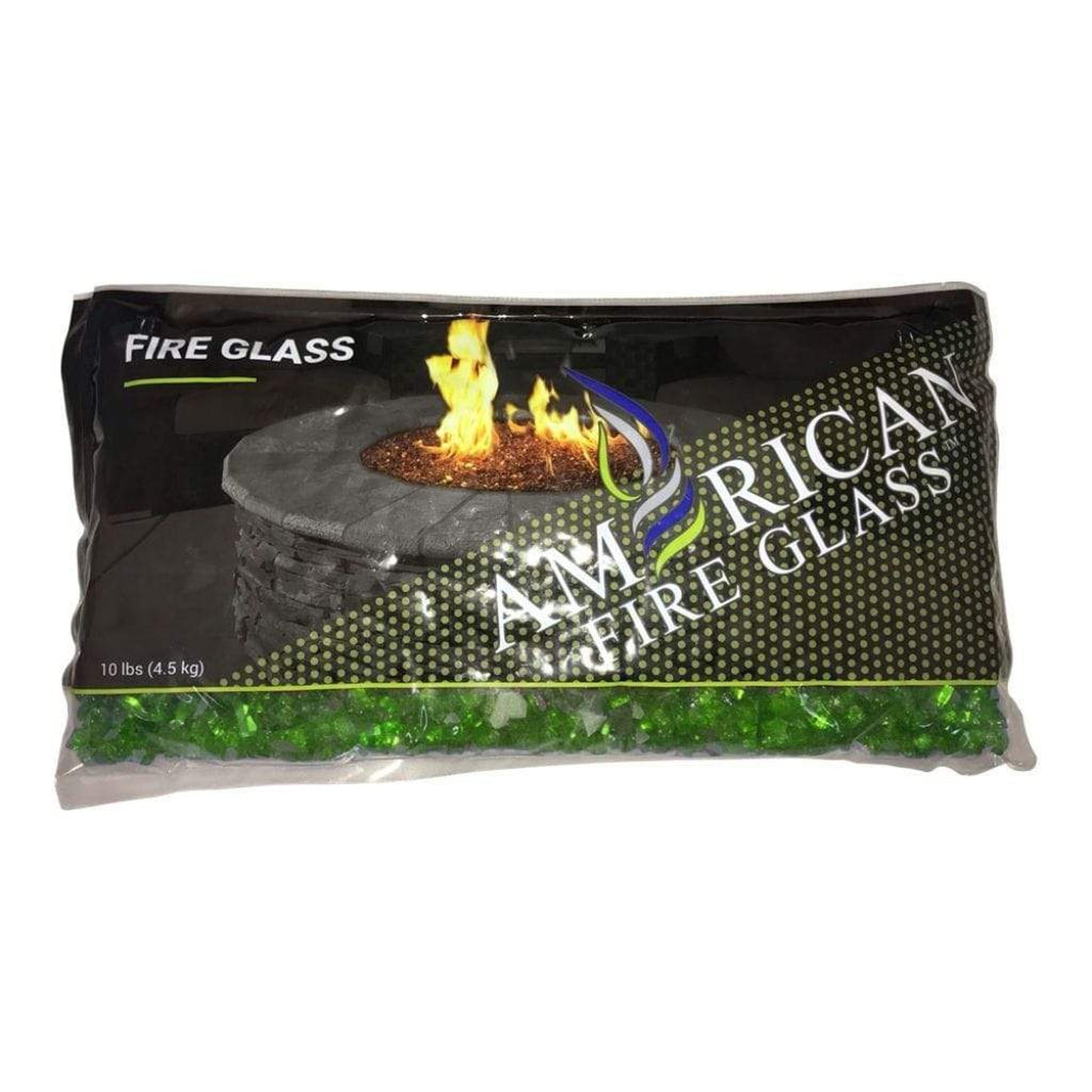 American Fireglass 1/4" Evergreen Reflective Fire Glass