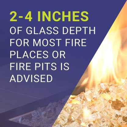 American Fireglass 1/4" Gold Reflective Fire Glass
