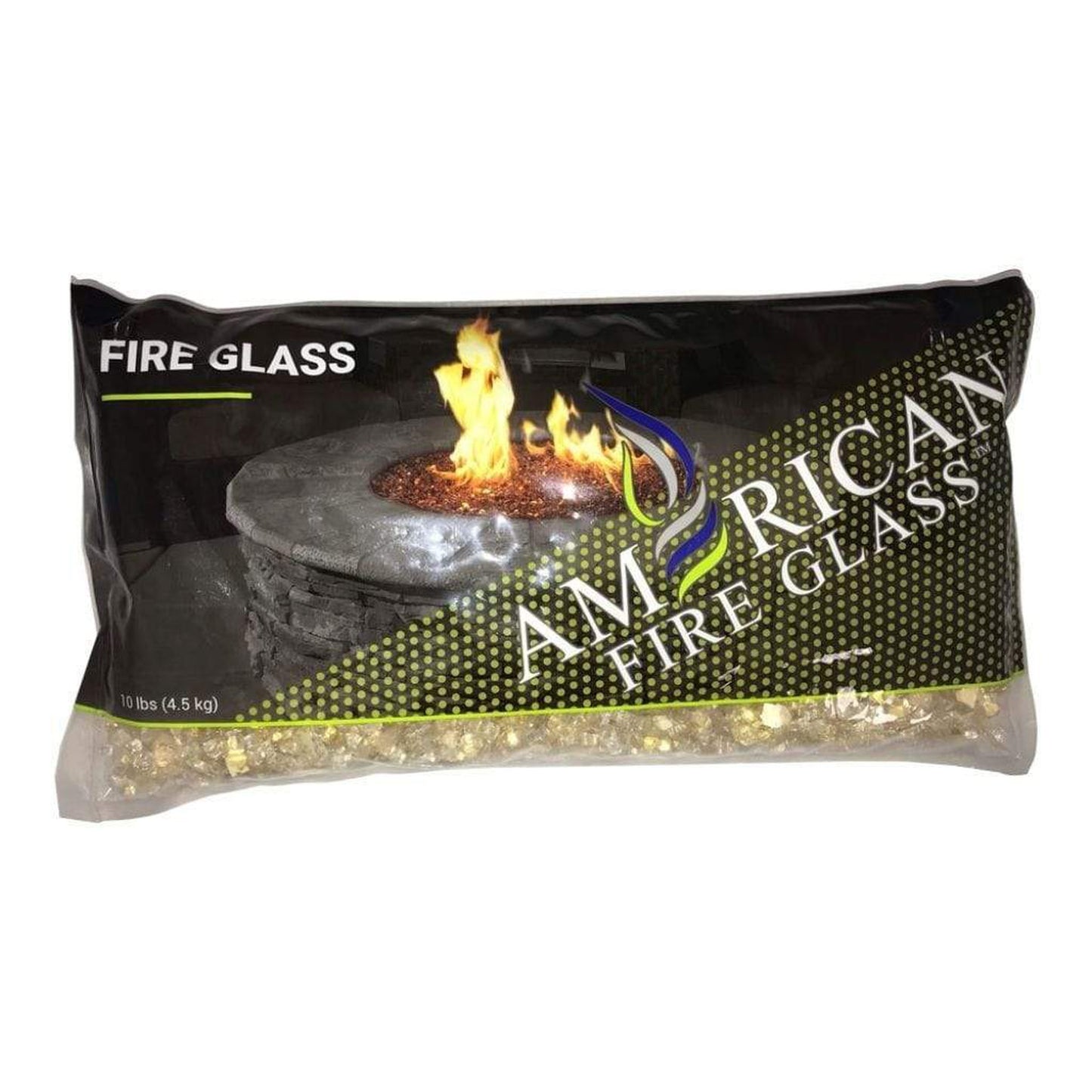American Fireglass 1/4" Gold Reflective Fire Glass