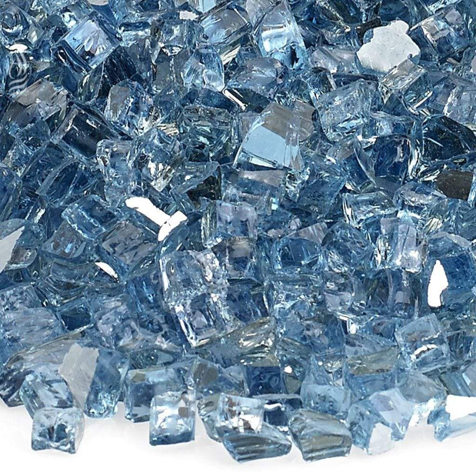American Fireglass 1/4" Pacific Blue Reflective Fire Glass