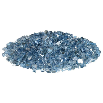 American Fireglass 1/4" Pacific Blue Reflective Fire Glass