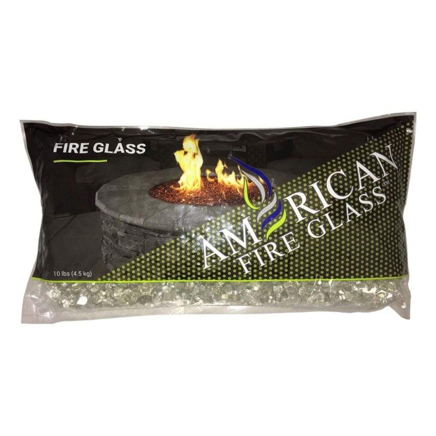 American Fireglass 1/4" Pacific Blue Reflective Fire Glass