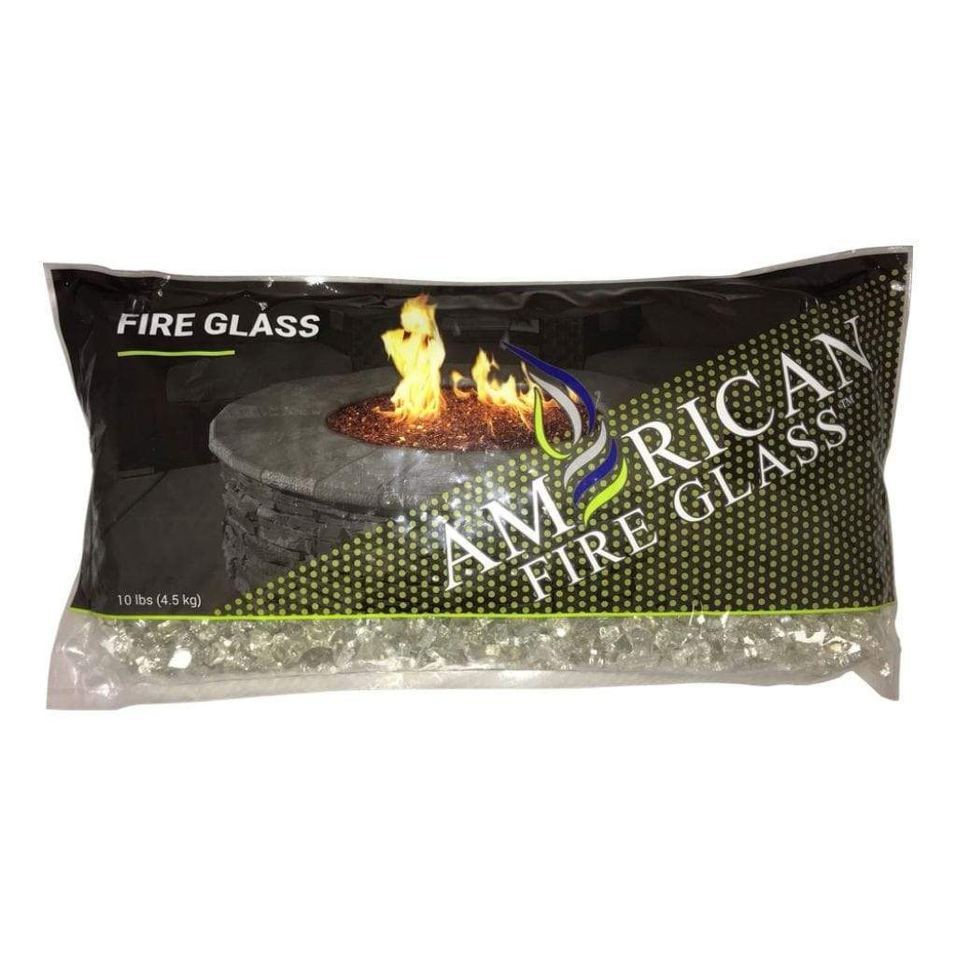 American Fireglass 1/4" Pacific Blue Reflective Fire Glass