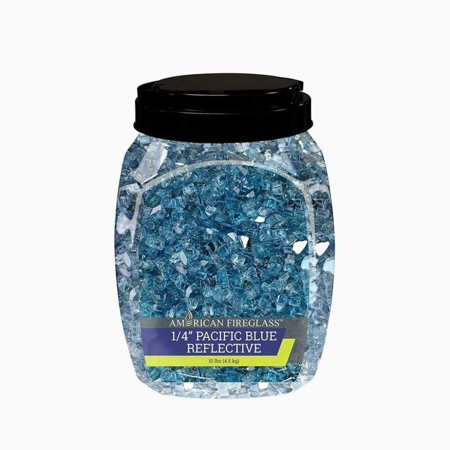 American Fireglass 1/4" Pacific Blue Reflective Fire Glass