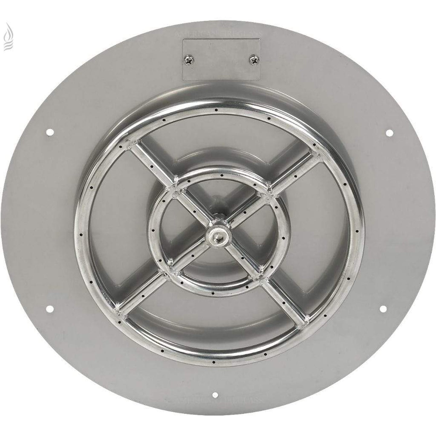 American Fireglass 18" Round Stainless Steel Flat Pan With 12" Fire Ring
