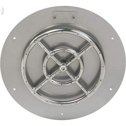 American Fireglass 18" Round Stainless Steel Flat Pan With 12" Fire Ring