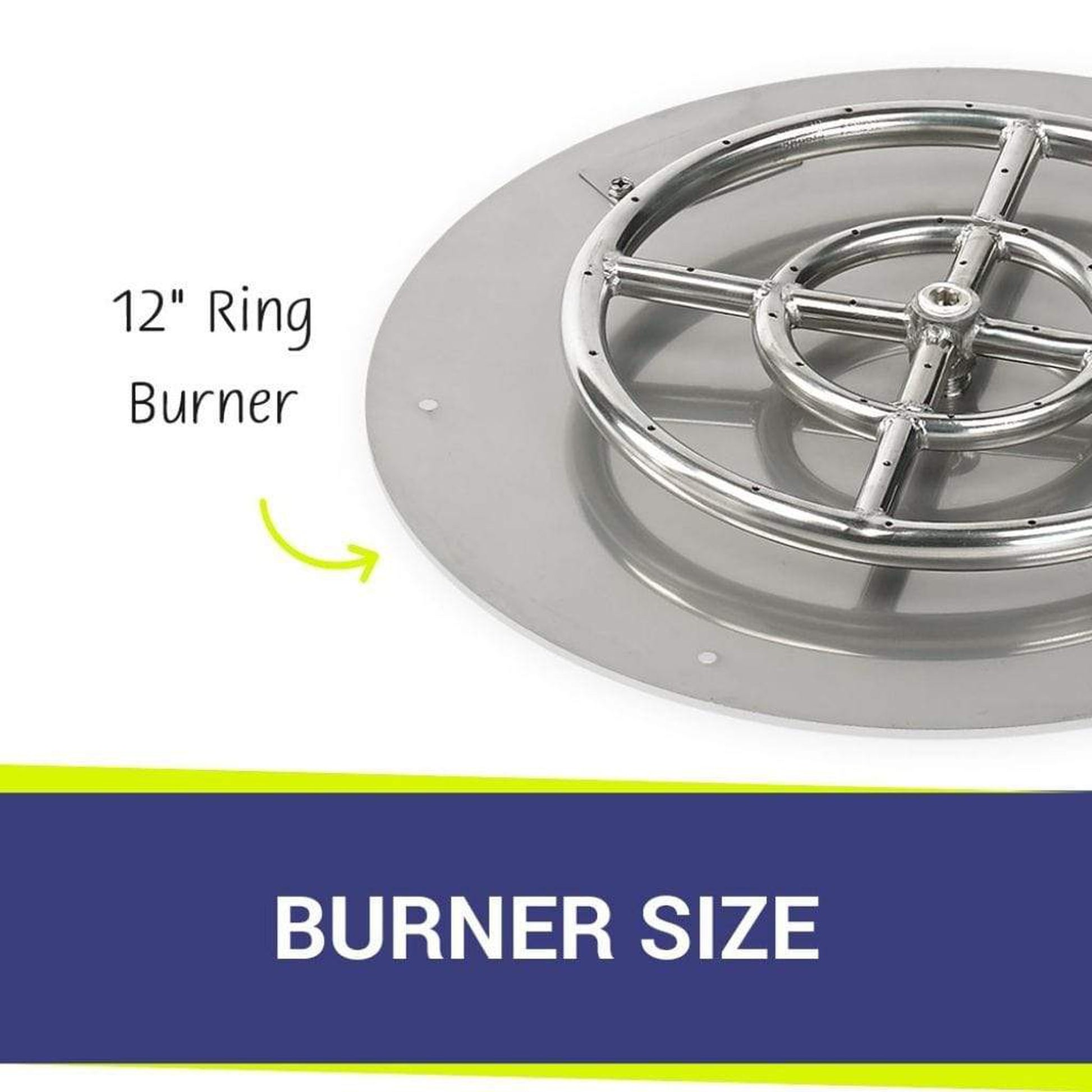 American Fireglass 18" Round Stainless Steel Flat Pan With 12" Fire Ring