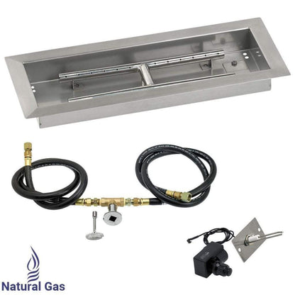 American Fireglass 18" x 6" Rectangular Drop-In Pan with Spark Ignition Kit