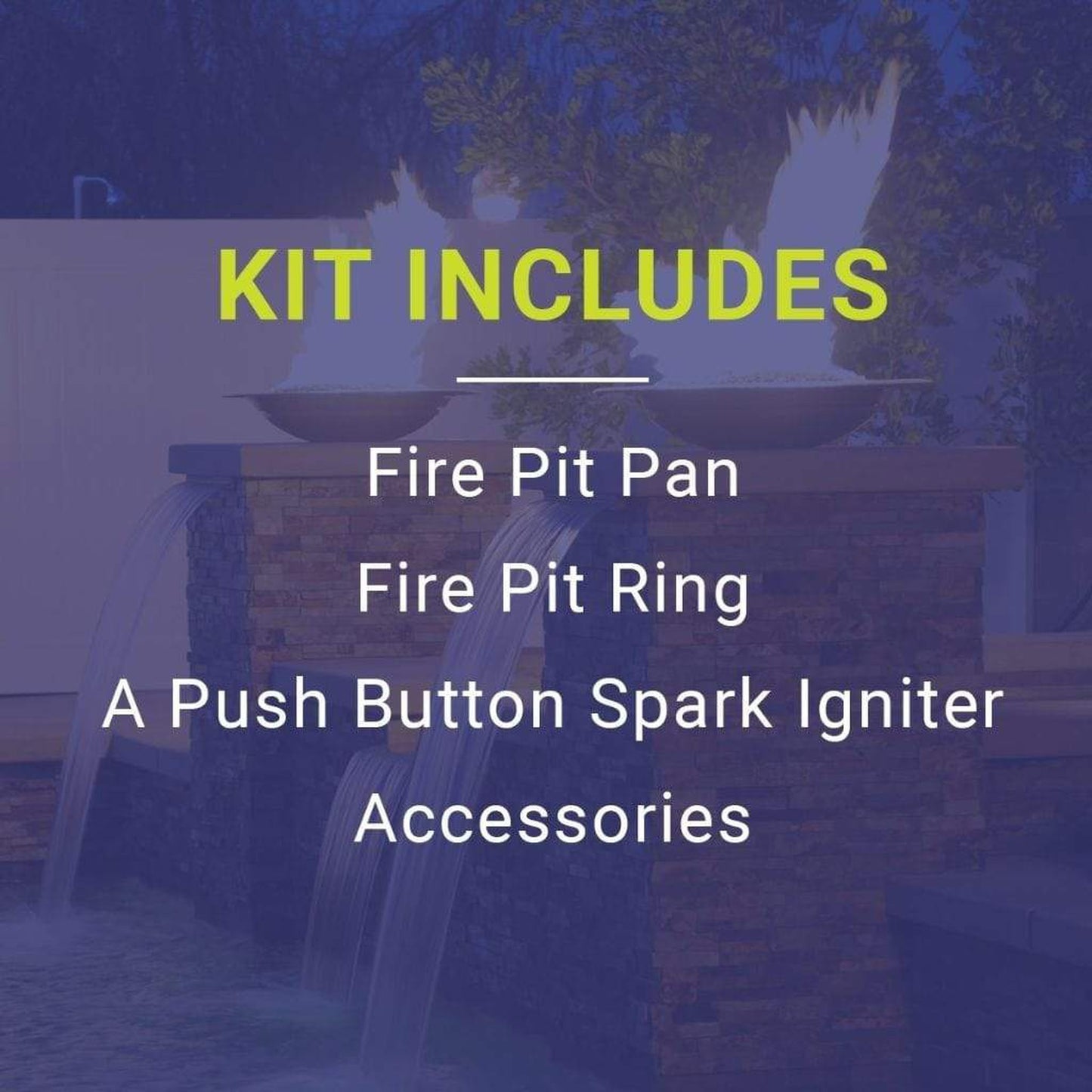 American Fireglass 18" x 6" Rectangular Drop-In Pan with Spark Ignition Kit