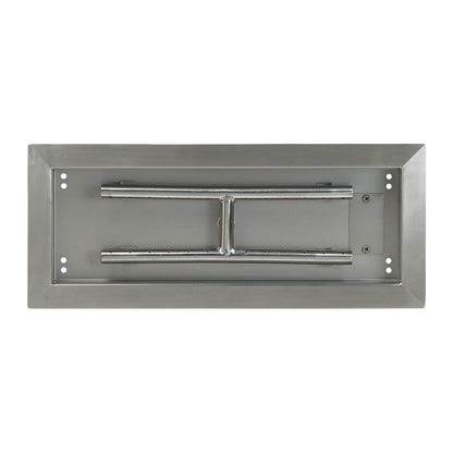 American Fireglass 18" x 6" Rectangular Stainless Steel Drop-In Fire Pit Pan