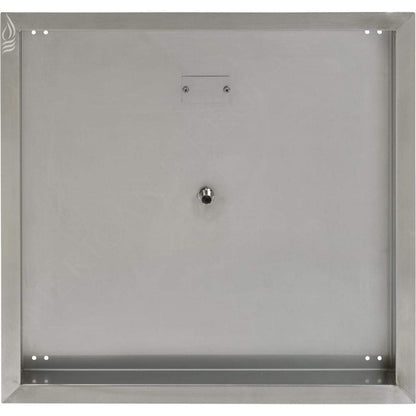 American Fireglass 24" Stainless Steel Square Drop In Pan With 18" Fire Ring