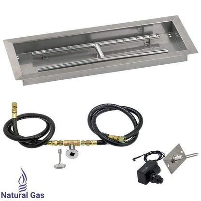 American Fireglass 24" x 8" Rectangular Drop-In Pan with Spark Ignition Kit