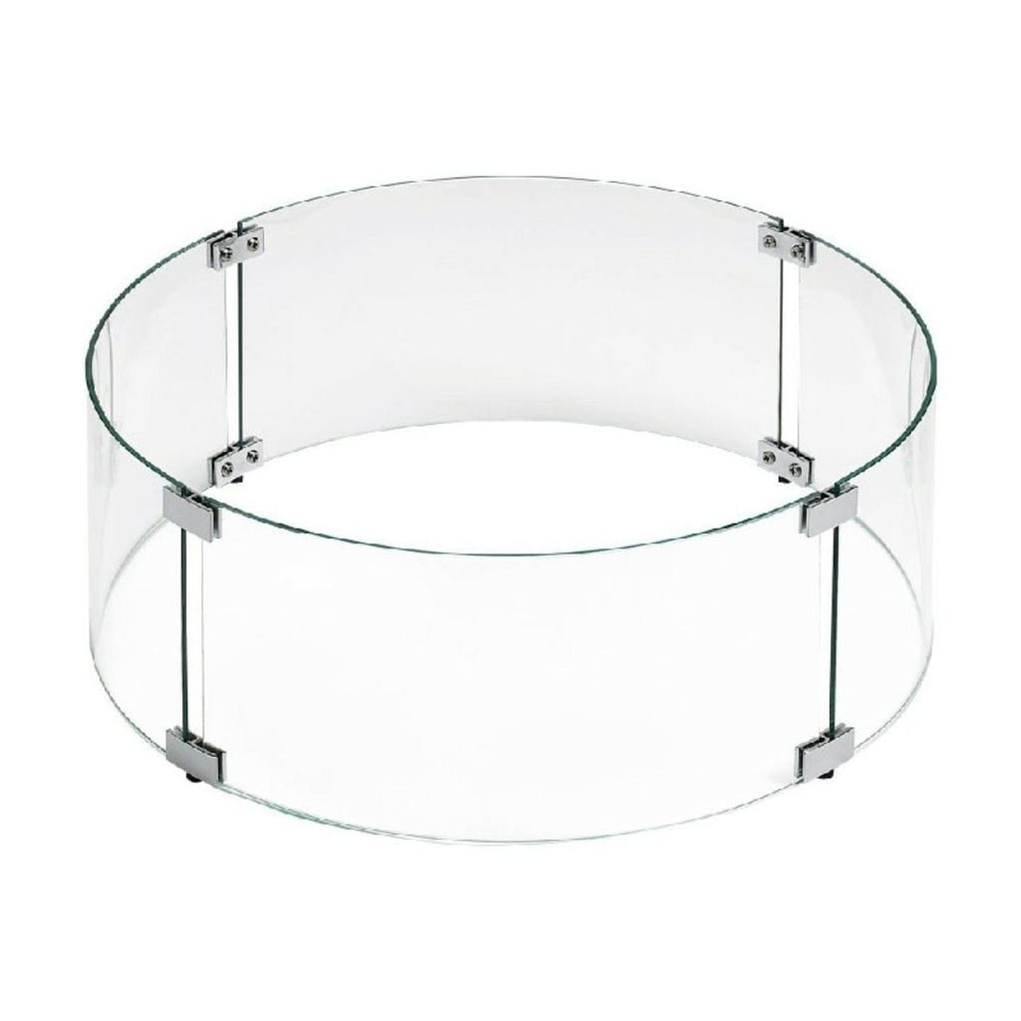 American Fireglass 30" Round Glass Flame Guard for Round Drop-In Fire Pit Pan