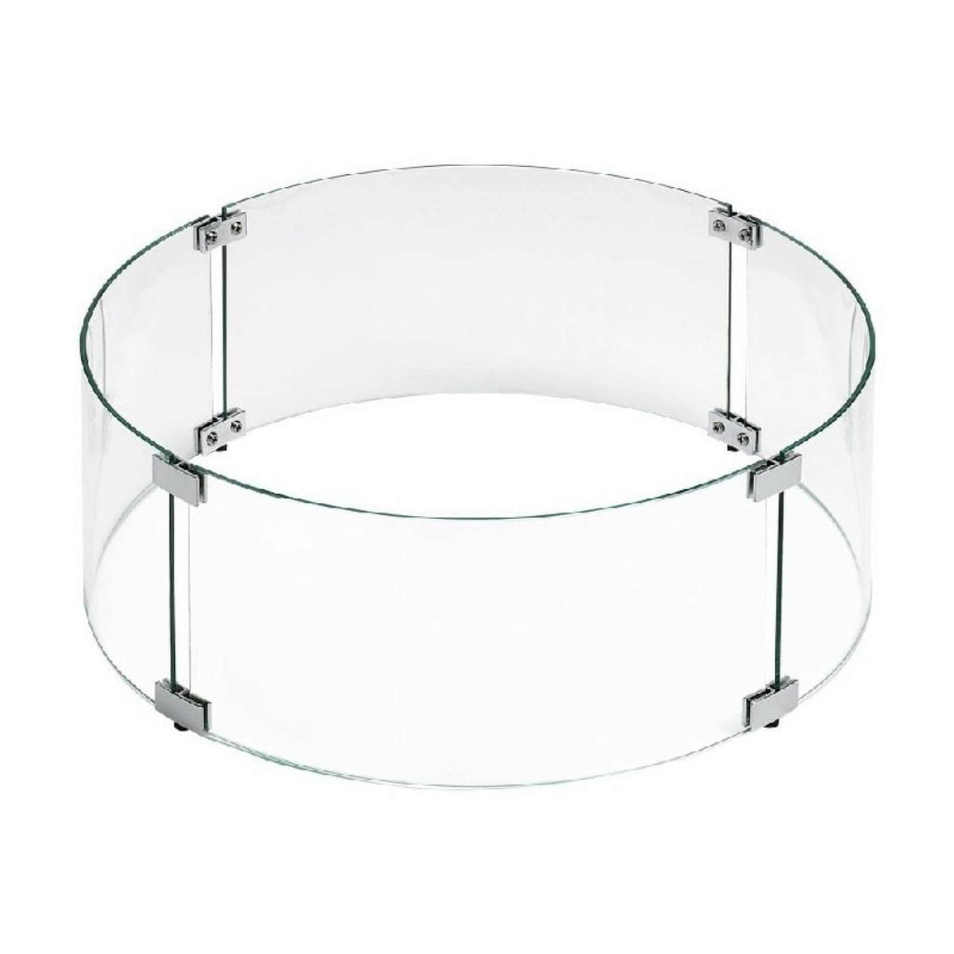 American Fireglass 30" Round Glass Flame Guard for Round Drop-In Fire Pit Pan