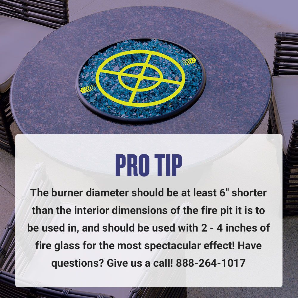 American Fireglass 30" Triple-Ring Round Black Steel Burner with a 3/4" Inlet