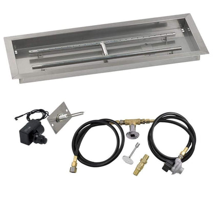 American Fireglass 30" x 10" Rectangular Drop-In Pan with Spark Ignition Kit