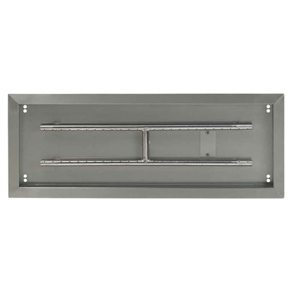 American Fireglass 30" x 10" Rectangular Stainless Steel Drop-In Fire Pit Pan