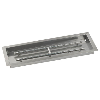 American Fireglass 30" x 10" Rectangular Stainless Steel Drop-In Fire Pit Pan