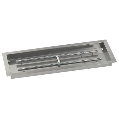 American Fireglass 30" x 10" Rectangular Stainless Steel Drop-In Pan with S.I.T. System