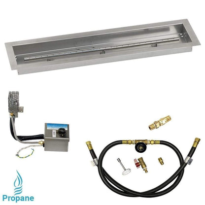 American Fireglass 30" x 6" Stainless Steel Linear Channel Drop-In Pan with S.I.T. System
