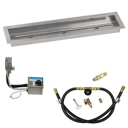 American Fireglass 30" x 6" Stainless Steel Linear Channel Drop-In Pan with S.I.T. System