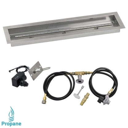 American Fireglass 30"x 6" Linear Channel Drop-In Pan with Spark Ignition Kit